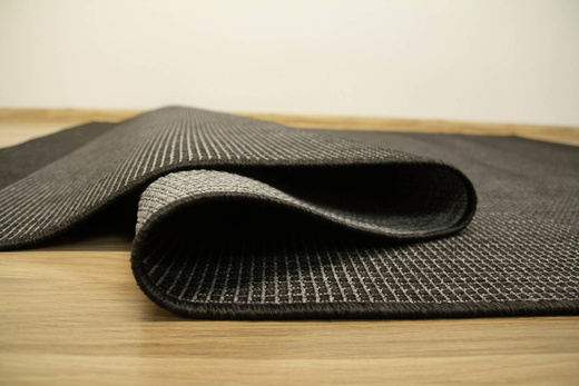 Dywan Dwustronny Sznurkowy Brussels 205664/11010 night silver Grafit Szary Pasy Outdoor