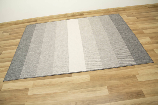 Dywan Dwustronny Sznurkowy Brussels 205248/10010 silver pasy Outdoor