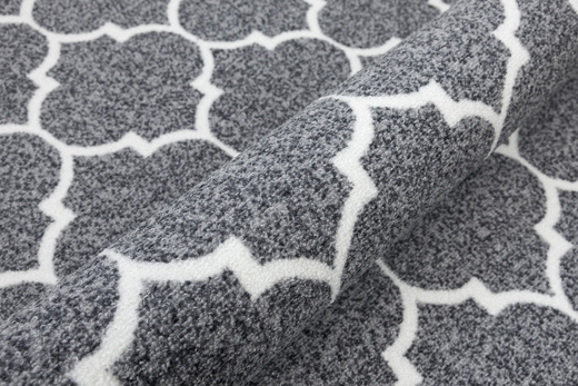 Antypoślizgowy Dywan Jasny Szary Koniczyna Marokańska