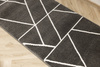 Chodnik Lima C877A Ciemny Szary Krem Trójkąty szerokość 80 cm