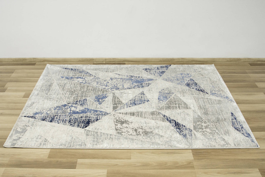 Dywan Verano C467A m grey/l.blue Szary Niebieski Trójkąty