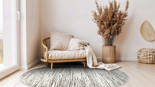 Dywan Owalny Matara P179A sp.antra/l.grO Beż Szary Kaszmir Linie