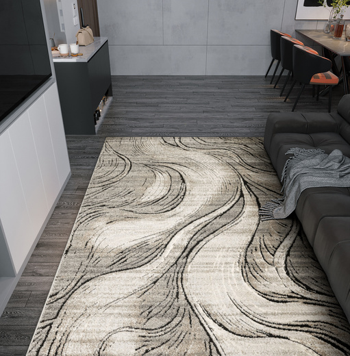 Dywan Matara P176A m.grey/sp.antr Szary Fale