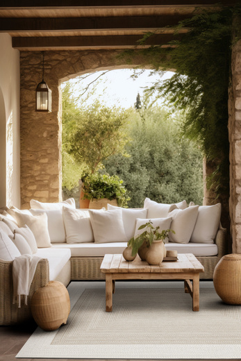 Dywan Dwustronny Sznurkowy Brussels 205830/10820 Jute Outdoor Ramki Beż Krem