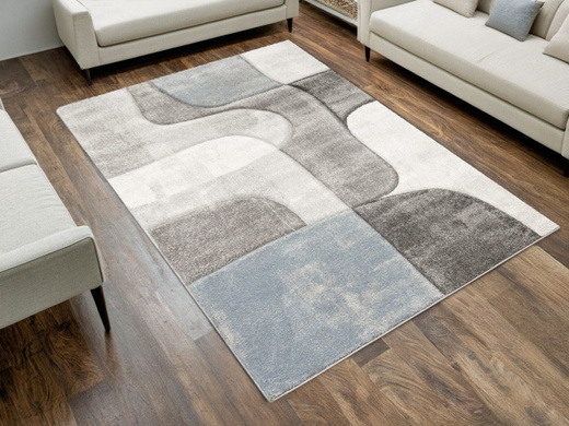 Dywan Kandy N381A l.grey/blue Szary Niebieski Fryz