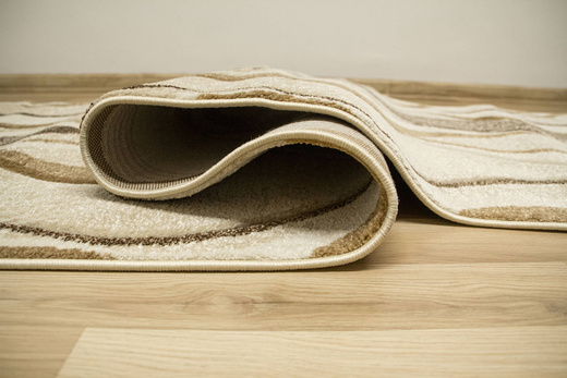 Chodnik Amelia B178A Beżowy Brązowy Wstęgi Fale szerokość 80 cm