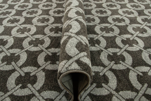 Dywan Fushe 2498 d.grey/l.grey Szary Grafit Kółka