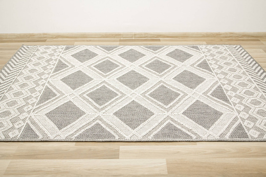 Dywan Pętelkowy Panorama 8321 l.grey/d.grey Szary Krem Romby