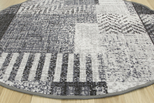Antypoślizgowy Okrągły Dywan Essenza Szary