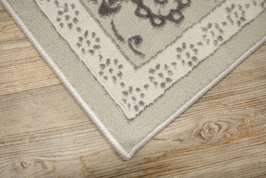 Lśniący Dywan Allora Plus F346A grey Srebrzysty Szary Ornament w Ramce