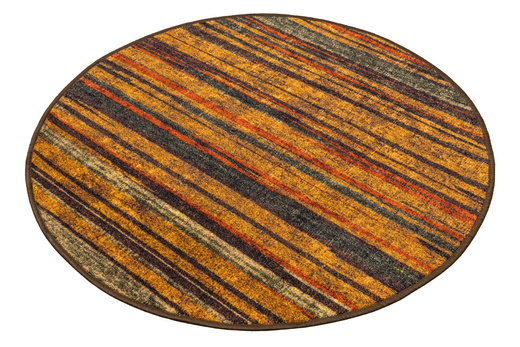 Antypoślizgowy Okrągły Dywan Fusion 14 Wielobarwny Paski