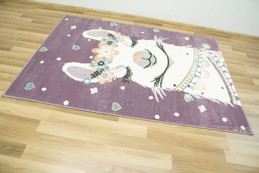 Dywan Dziecięcy Lima C882B lila/cream Fiolet Krem Lama
