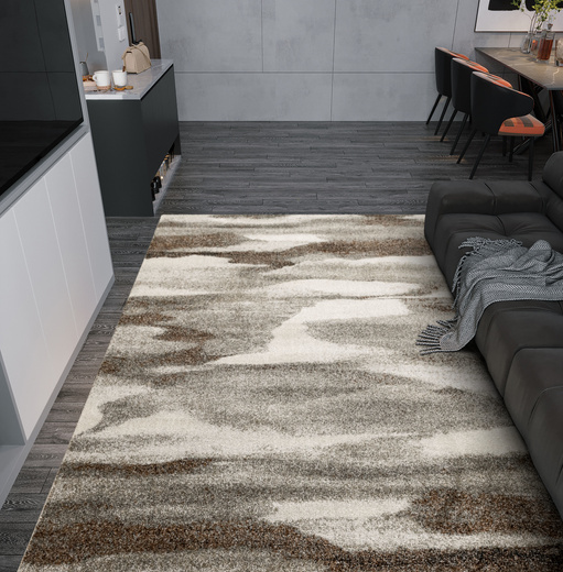 Dywan Ponte N282A l.grey/d.grey Szary Brąz