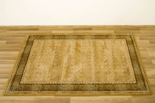 Wełniany Dywan Dywilan Omega Lava Miód Ornament Beż Brąz