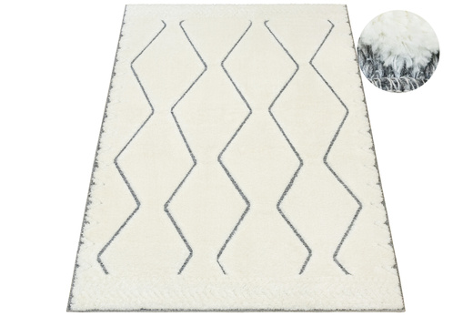 Dywan Shaggy Lula Soft IM09A L.Gr/Bon Krem Szary Zygzaki