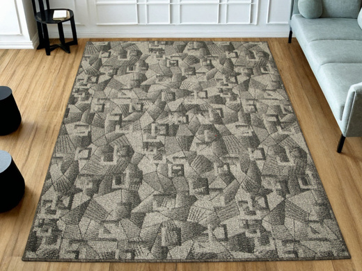 Wykładzina Flamingo 74 Dark Grey Ciemny Szary Czarny szerokość 4 m