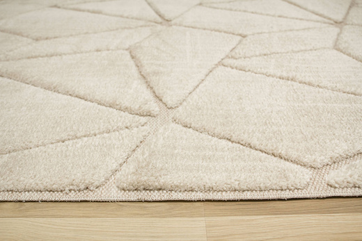 Dywan Shaggy Lula Soft IM87A Beige Romby Trójkąty Beż