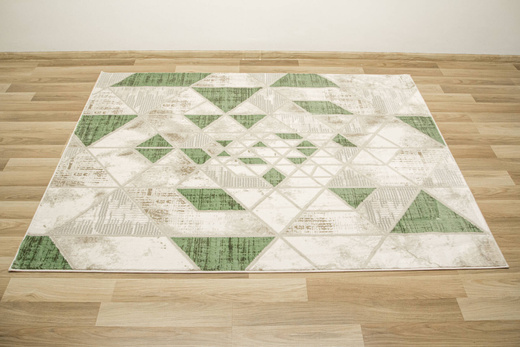 Dywan Garda P563B Green Zielony Szary Romby