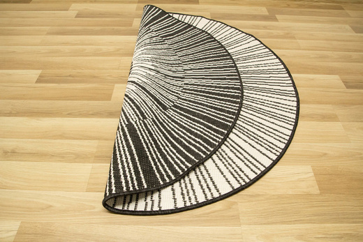 Okrągły Dwustronny Dywan Sznurkowy Brussels 205634/10110 Night Antracyt Krem Outdoor