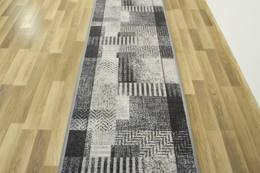 Antypoślizgowy Chodnik Essenza 19 szary szerokość 100 cm