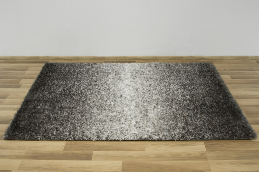 Dywan Shaggy Puffy P591 Anthracite White Antracyt Biel