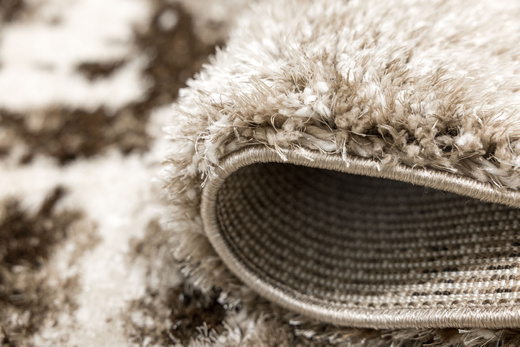 Dywan Shaggy Puffy P149 beige/d.vizion Beż Brąz Abstrakcja