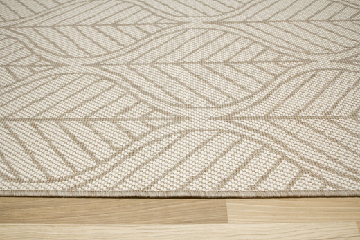 Dywan Dwustronny Sznurkowy Brussels 205647/10610 linen Jasny Beż Krem Listki Outdoor