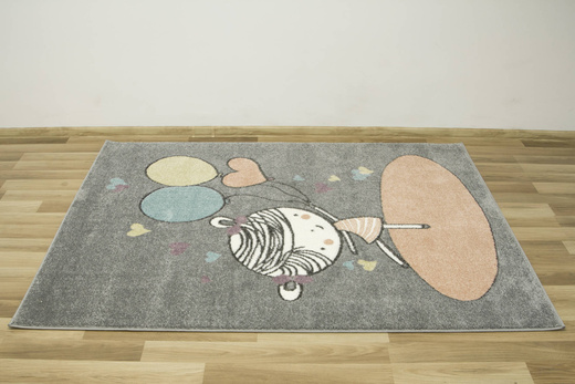 Dywan Dziecięcy Lima 9393B l.grey/rose Baletnica Dziewczynka Róż Szary