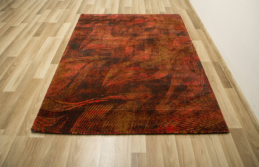 Dywan Lush Luksusowy Konko Burgund Abstrakcja Liście