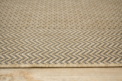 Zewnętrzny Dywan Sznurkowy Jeans 19242/P01 Beż Grafit Jodełka Ramka