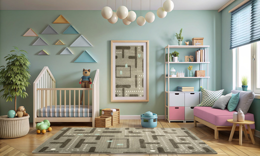 Dywan Dziecięcy Lima 9374B l.grey/d.grey Szary Grafit