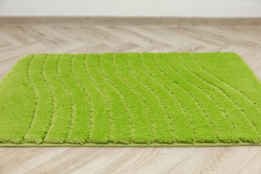 Dywanik Łazienkowy Antypoślizgowy Sara Green/Lime Jasny Zielony Fale