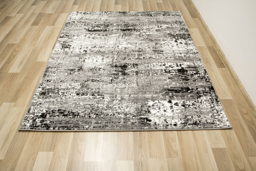 Dywan Victoria B876A d.grey/l.grey Abstrakcyjny Przecierany Szary Czarny Krem Tynk