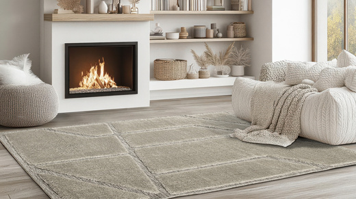 Dywan Shaggy Lula Soft IM89A L.Grey/L.Grey Szary Geometryczny Trójkąty