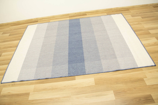 Dywan Dwustronny Sznurkowy Brussels 205248/10310 Ocean Niebieski Krem Pasy Outdoor