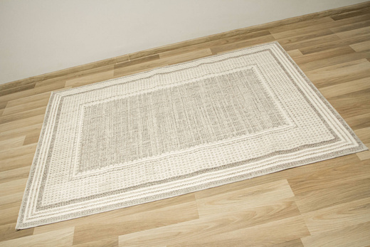 Dywan Cotton C117 naturel/grey Krem szay Beż Ramka