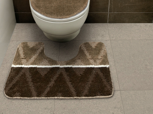 Komplet 3-częściowy Łazienkowy Palma Beige Beż Brąz Romby