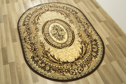 Dywan Gold 042/12A owal Ornament Beż Brąz