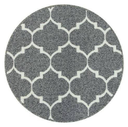 Dywan okrągły Clover 19 j.szary koniczyna marokańska
