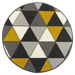 Okrągły Dywan Luna 502902/89925 trójkąty