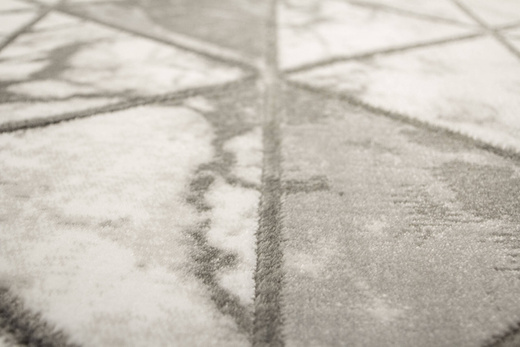 Dywan Felix 9711A white/m.grey Lśniący Marmur Szary Krem Srebrny Romby