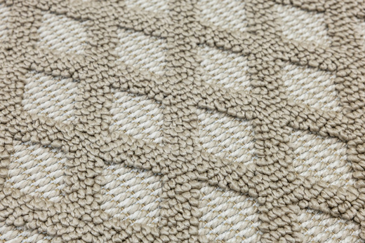 Dywan Milano 027 vizon/beige Beż Krem Romby Frędzelki