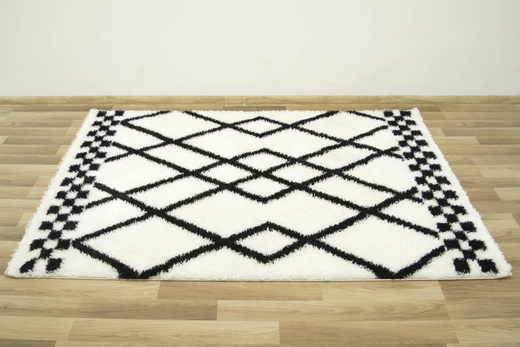 Dywan Boho 656 cream/black Krem Romby