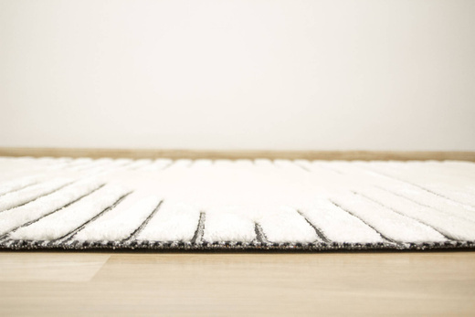 Dywan Shaggy Lula Soft IM43A Black/Bone Romby Krem Czarny Grafit