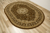 Owalny Dywan Super Rose 3619A brown/brown Ornament Brąz Beż Krem