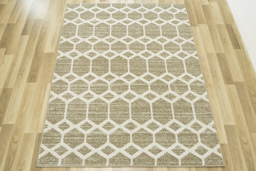 Dywan Dutch Level A167A beige Beż Krem Romby Plastry Miodu