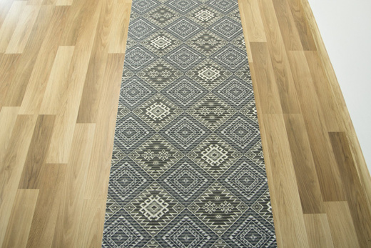 Mata Łazienkowa Softy-tex 827 patchwork romby aztec szary szerokosć 65 cm