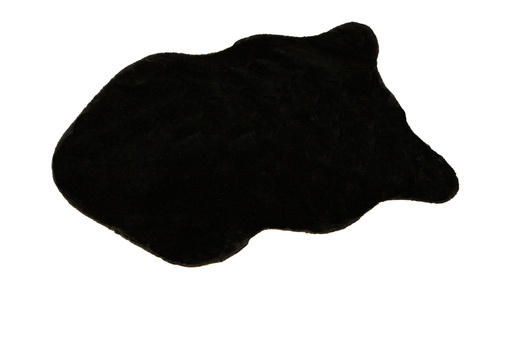 Sztuczna Skóra Czarny Dywanik Shaggy Rabbit