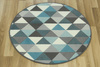 Okrągły Dywan Luna 503430/95832 trójkąty blue