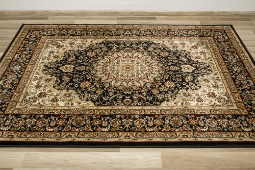 Dywan Super Rose 1874A black/black Czarny Brąz Beż